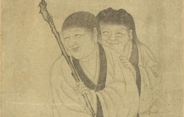 中國宋代早期仿李公麟風格的白描畫，也是目前存世作品中最早的寒山拾得圖。